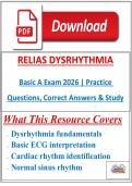 RELIAS DYSRHYTHMIA BASIC A 2026 &ndash; COMPLETE PRACTICE TEST & STUDY GUIDE