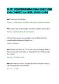 CLEET COMPREHENSIVE EXAM QUESTIONS&NewLine;AND CORRECT ANSWERS STUDY GUIDE