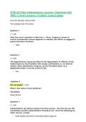 JURI 625 Quiz Administrative Agencies &vert; Questions with&NewLine;100&percnt; Correct Answers &vert; Verified &vert; Latest Update