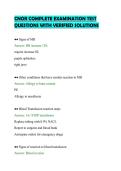 CNOR COMPLETE EXAMINATION TEST&NewLine;QUESTIONS WITH VERIFIED SOLUTIONS