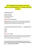 CPCE Multiple Choice Questions and Correct Answers Key Plus Rationale &vert; New Update 2026-2027 &vert; Graded A&plus;