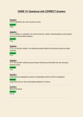 CHEM 101 Questions with CORRECT Answers