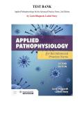 Test Bank for Applied Pathophysiology for the Advanced Practice Nurse&comma; 2nd Edition by Lucie Dlugasch&comma; Lachel Story&comma; Chapter 1-14 &vert; All Chapters