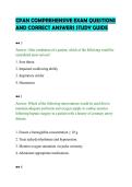 CPAN COMPREHENSIVE EXAM QUESTIONS&NewLine;AND CORRECT ANSWERS STUDY GUIDE