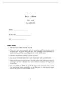 Econ 11 Final Exam &vert; Full Questions&comma; Answers & Worked Solutions &vert; 2026 Update &vert; 100&percnt; Correct - UCLA&period;