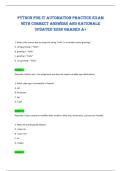 Python for IT Automation Practice Exam&NewLine;With correct answers and rationale&NewLine;updated 2026 graded a&plus; 