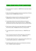 FINAL EXAM XCEL STUDY QUESTIONS WITH ACCURATE ANSWERS