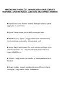 ANATOMY AND PHYSIOLOGY VIEW AHEAD PACKAGE COMPLETE&NewLine;RESPONSE 2 UPDATED ACTUAL QUESTIONS AND CORRECT ANSWERS