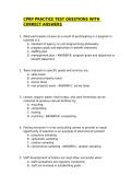 CPRP PRACTICE TEST QUESTIONS WITH CORRECT ANSWERS