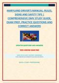 MARYLAND DRIVER&rsquo;S MANUAL&colon; RULES&comma; SIGNS AND SAFETY TIPS &vert; COMPREHENSIVE DMV STUDY GUIDE&comma; EXAM PREP&comma; PRACTICE QUESTIONS AND CORRECT ANSWERS