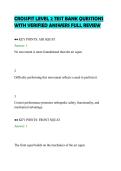 CROSSFIT LEVEL 2 TEST BANK QUESTIONS&NewLine;WITH VERIFIED ANSWERS FULL REVIEW