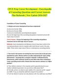 CPCE Prep Career Development - Encyclopedia of Counseling Questions and Correct Answers Plus Rationale &vert; New Update 2026-2027 