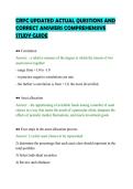 CRPC UPDATED ACTUAL QUESTIONS AND&NewLine;CORRECT ANSWERS COMPREHENSIVE&NewLine;STUDY GUIDE