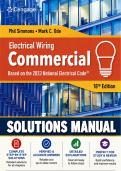 Solutions Manual for Electrical Wiring Commercial&comma; 18th Edition &lpar;Phil Simmons&comma; Ray C&period; Mullin & Mark C&period; Ode&comma; 2024&rpar; &vert; All Chapters 1&ndash;22 Covered