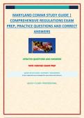 MARYLAND COMAR STUDY GUIDE &vert; COMPREHENSIVE REGULATIONS EXAM PREP&comma; PRACTICE QUESTIONS AND CORRECT ANSWERS