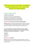 CPCE Prep &vert; Assessment and Testing - Encyclopedia of Counseling &vert; Questions and Correct Answers Plus Rationale &vert; New Update 2026-2027 