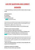 LEIK FNP QUESTIONS AND CORRECT ANSWERS
