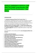 BARKLEY EMERGENCY&sol;CRITICAL CARE &NewLine;PRACTICE EXAM Comprehensive 200&NewLine;Question Practice Examination &ndash; New &NewLine;Edition