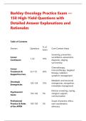 Barkley Oncology Practice Exam &mdash; &NewLine;150 High-Yield Questions with &NewLine;Detailed Answer Explanations and &NewLine;Rationales