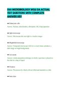 D311 MICROBIOLOGY WGU OA ACTUAL&NewLine;TEST QUESTIONS WITH COMPLETE&NewLine;ANSWER KEY