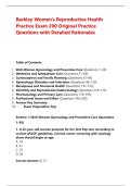 Barkley Women's Reproductive Health &NewLine;Practice Exam 200 Original Practice &NewLine;Questions with Detailed Rationale