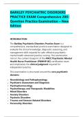 BARKLEY PSYCHIATRIC DISORDERS &NewLine;PRACTICE EXAM Comprehensive 200&NewLine;Question Practice Examination &ndash; New &NewLine;Edition 