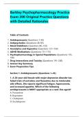 Barkley Psychopharmacology Practice &NewLine;Exam 200 Original Practice Questions &NewLine;with Detailed Rationales
