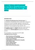 BARKLEY RENAL&sol;GENITOURINARY &NewLine;PRACTICE EXAM Comprehensive 200&NewLine;Question Practice Examination &ndash; New &NewLine;Edition
