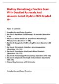 Barkley Hematology Practice Exam &NewLine;With Detailed Rationale And &NewLine;Answers Latest Update 2026 Graded &NewLine;A&plus;