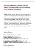 Barkley Infectious Disease Practice &NewLine;Exam 200 Original Practice Questions &NewLine;with Detailed Rationales 