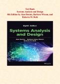 Systems Analysis and Design 8th Edition Test Bank &vert; 650&plus; Exam Questions with Answers & Rationales &vert; Dennis Wixom Roth &vert; Instant Download PDF