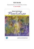 Test  Bank for Educational Psychology&colon; Active Learning Edition&comma; 14th edition &lpar;Anita Woolfolk&comma; 2020&rpar; Chapter 1-15 &vert; All Chapters