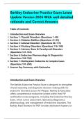 Barkley Endocrine Practice Exam Latest &NewLine;Update Version 2026 With well detailed &NewLine;rationale and Correct Answers 