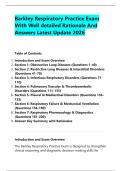 Barkley Respiratory Practice Exam &NewLine;With Well detailed Rationale And &NewLine;Answers Latest Update 2026 