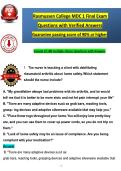 Rasmussen College MDC 1 Final Exam  Questions with Verified Answers Guarantee passing score of 90&percnt; or higher