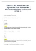 WGU D522 Python for IT&NewLine;Automation Exam with verified&NewLine;answers and rationale updated 2026&NewLine;graded A&plus;