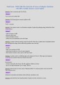 Final Exam - NURS 3366 The University of Texas at Arlington &vert; Questions&NewLine;with 100&percnt; Verified Answers &vert; Latest Update