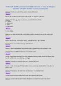 NURS 5220 Health Assessment Exam 1 The University of Texas at Arlington &vert; Questions with 100&percnt; Verified Answers &vert; Latest Update