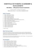 ESSENTIALS OF NURSING LEADERSHIP & &NewLine;MANAGEMENT&NewLine;8th Edition &mdash; 300-Question Practice Examination
