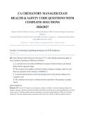 CA Crematory Manager Exam 2026&sol;2027 &vert; Health & Safety Code Solutions &vert; Pass Guaranteed &ndash; A&plus; Graded&NewLine;&NewLine;&NewLine;