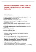 Barkley Preventive Care Practice Exam 200 &NewLine;Original Practice Questions with Detailed &NewLine;Rationales
