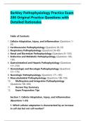 Barkley Pathophysiology Practice Exam &NewLine;200 Original Practice Questions with &NewLine;Detailed Rationales