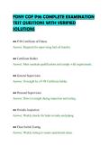 FDNY COF P98 ACTUAL TEST QUESTIONS&NewLine;WITH COMPLETE ANSWER KEY