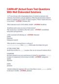 CARN-AP &vert;Actual Exam Test Questions &NewLine;With Well Elaborated Solutions