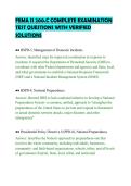 FEMA IS 200&period;C UPDATED ACTUAL&NewLine;QUESTIONS AND CORRECT ANSWERS&NewLine;COMPREHENSIVE STUDY GUIDE