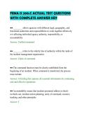 FEMA IS 200&period;C COMPREHENSIVE EXAM&NewLine;QUESTIONS AND CORRECT ANSWERS&NewLine;STUDY GUIDE