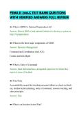 FEMA IS 200&period;C ACTUAL TEST QUESTIONS&NewLine;WITH COMPLETE ANSWER KEY