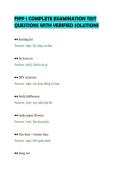 FIPP 1 ACTUAL TEST QUESTIONS WITH&NewLine;COMPLETE ANSWER KEY