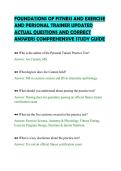 FOUNDATIONS OF FITNESS AND EXERCISE&NewLine;AND PERSONAL TRAINER TEST BANK&NewLine;QUESTIONS WITH VERIFIED ANSWERS&NewLine;FULL REVIEWFOUNDATIONS OF FITNESS AND EXERCISE&NewLine;AND PERSONAL TRAINER TEST BANK&NewLine;QUESTIONS WITH VERIFIED ANSWERS&NewLine;FULL REVIEW