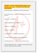 NURSING 201 FINAL &lbrack;2026&rsqb; UPDATED ACTUAL Exam &vert;&NewLine;Question and Answer &vert; DETAILED SOLUTIONS AND&NewLine;EXAM REVIEW&NewLine;